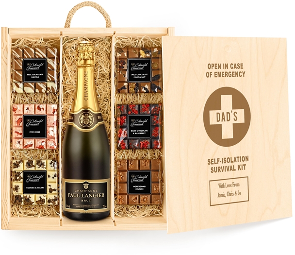 Get Well Soon Large Personalised Chocolate Tasting Experience With Champagne